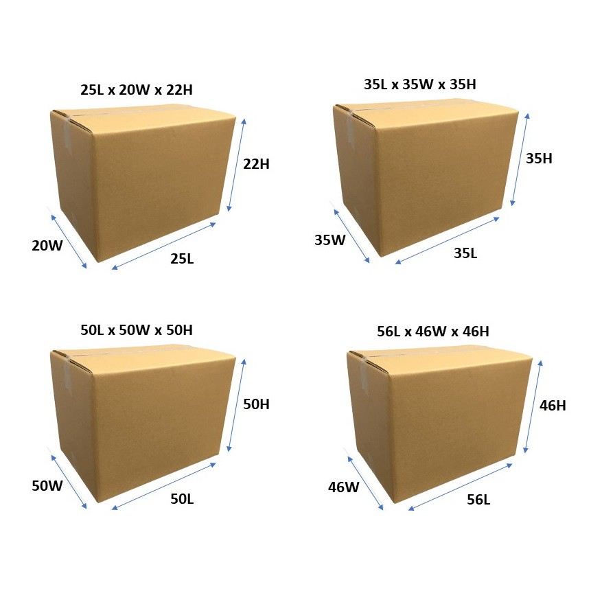 Carton Box Single / Double Wall - Multiple Sizes | Shopee Singapore