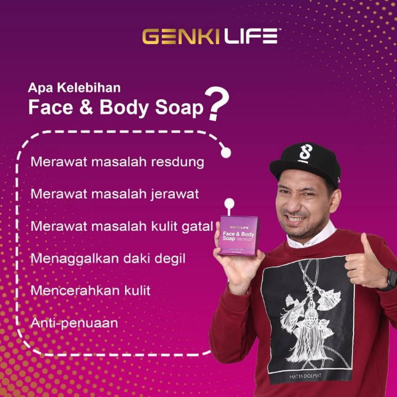 Best Seller Genkilife Face And Body Soap Sabun Muka Badan Zizan Razak Shopee Singapore
