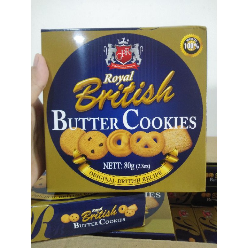 Royal British Butter Cookies 80g Biskut Butter Biscuit Gpr Food Halal Buatan Malaysia Goodies Wedding Birthday Door Gift Shopee Singapore