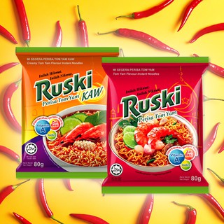 Shop Malaysia Ruski Instant Noodles Tom Yam 80g X 10packs Shopee Singapore