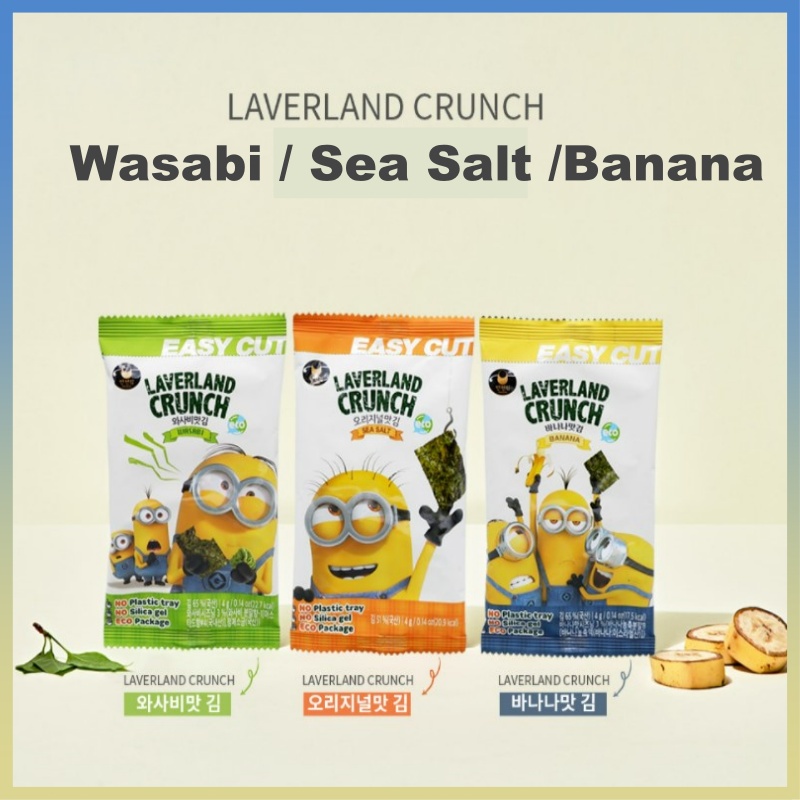 MANJUN Laverland Crunch Seaweed / Minions Roasted Korean Seasoned