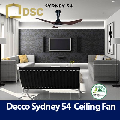 Decco 54 Sydney Dc Ceiling Fan C W Remote Control And Tri Color