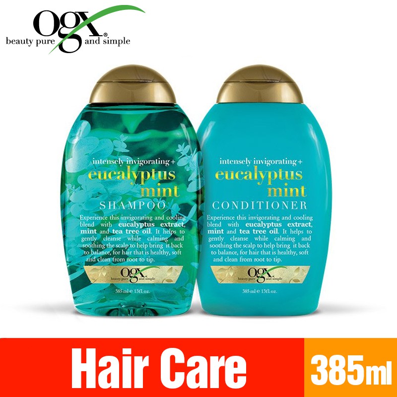OGX Eucalyptus Mint Shampoo / Conditioner ( 385ml ) Shopee Singapore