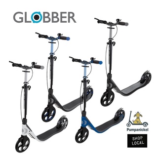 Globber One NL205 Deluxe 2-Wheels Adult Scooter - Foldable Kick Scooter with Handbrake & Bell