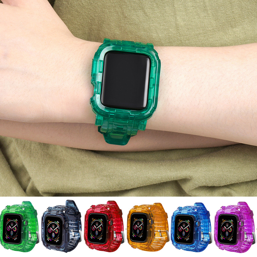 Ready New Soft Transparent Rubber Sports Band For Apple Watch 38 42 40 44 Mm Strap Bracelet For Iwatch Series Se 6 5 4 3 2 1 Bands Glacier Limited Edition Strap Shopee Singapore