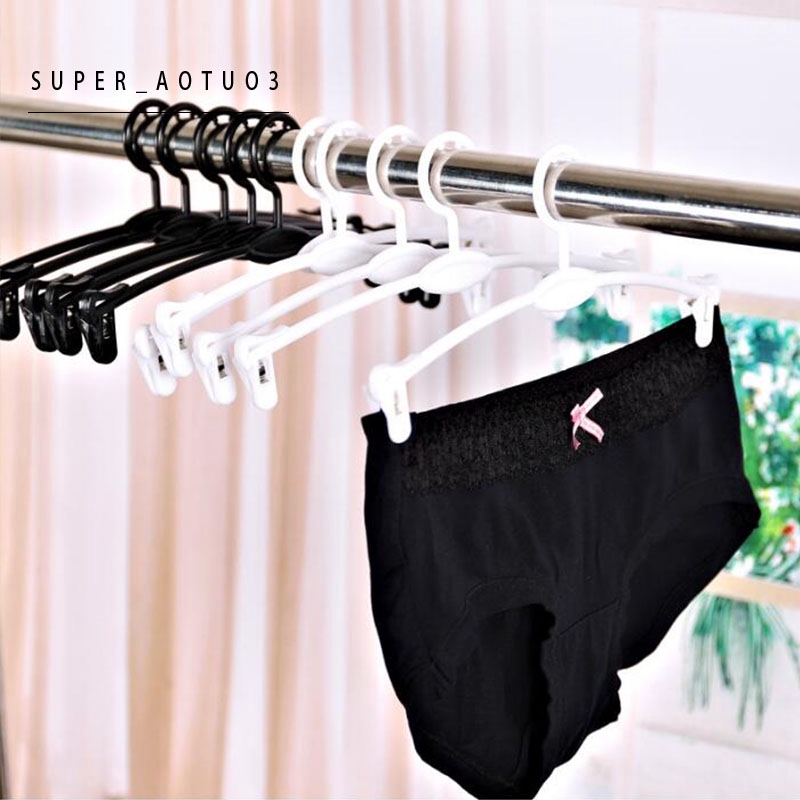 10pcs/Pack Black Clothes Clips/Velvet Clothespins/Socks Underwear Hanger 