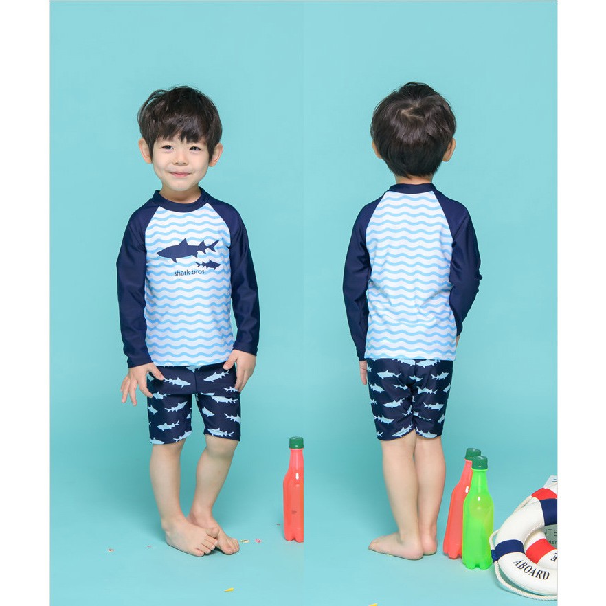 swimming suit with sleeves and shorts