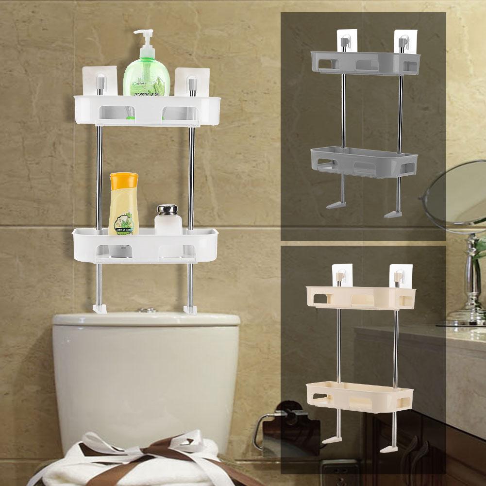 2 Layers Bathroom Storage Rack Wallmounted Toilet Shelf Shopee Singapore