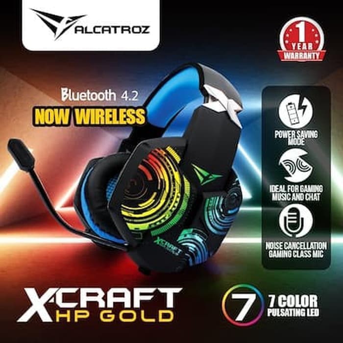 Gaming Headset Alcatroz X Craft Hp Gold Wireless Shopee Singapore
