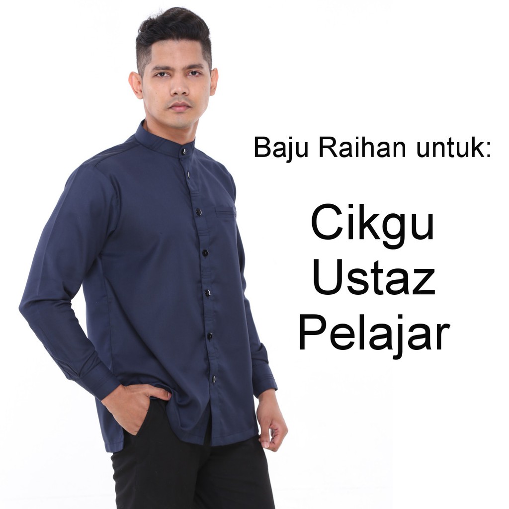 Men S Kurta Baju Raihan Kurta Raihan Baju Raya Lelaki Kemeja Men Top Shopee Singapore