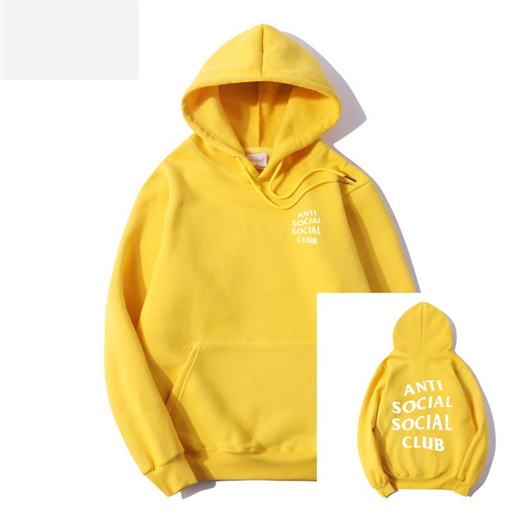 anti social social club yellow hoodie