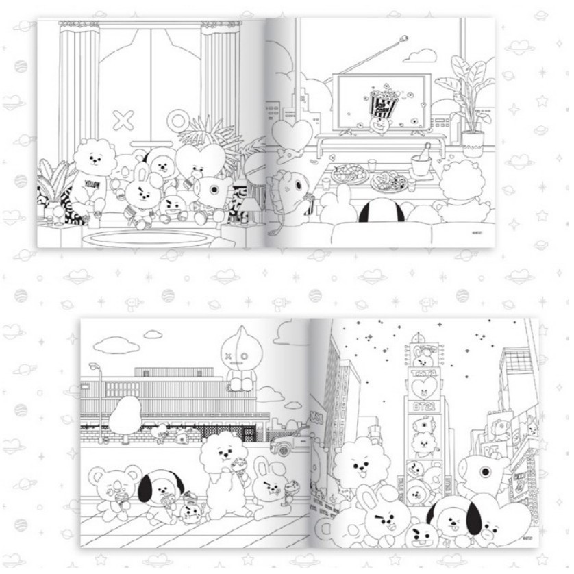 52 Colouring Pages Bt21  Best Free
