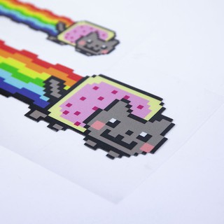 Car Sticker Net Red Nyan  Cat  Rainbow Cat  Luggage Sticker 