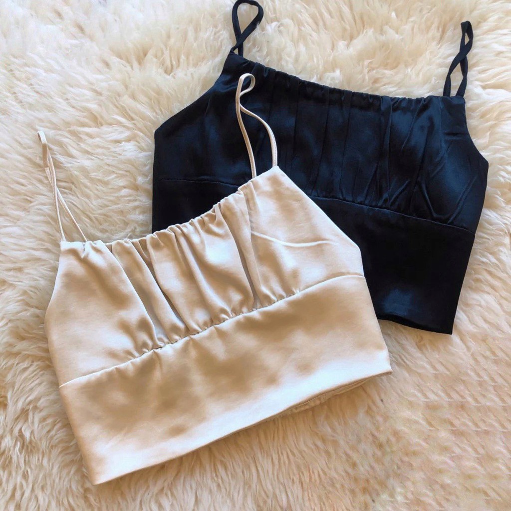 Tammy Silk Bustier Top | Shopee Singapore