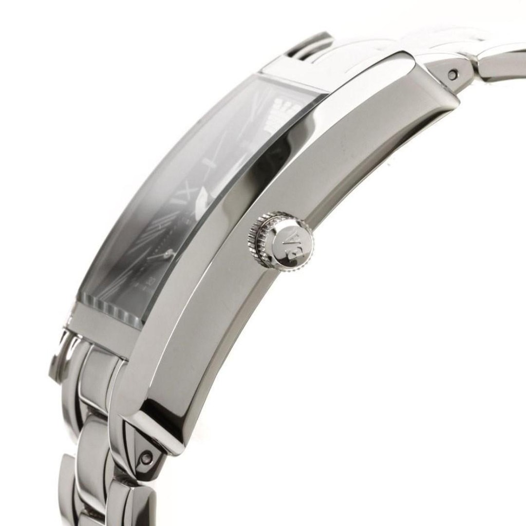 emporio armani ar0156 silver rectangular mens watch