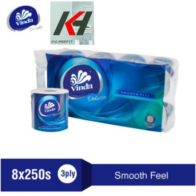 Vinda Deluxe Smooth Feel 3d Deco Toilet Tissue 8 Rolls 16 Rolls Ready Stock Shopee Singapore