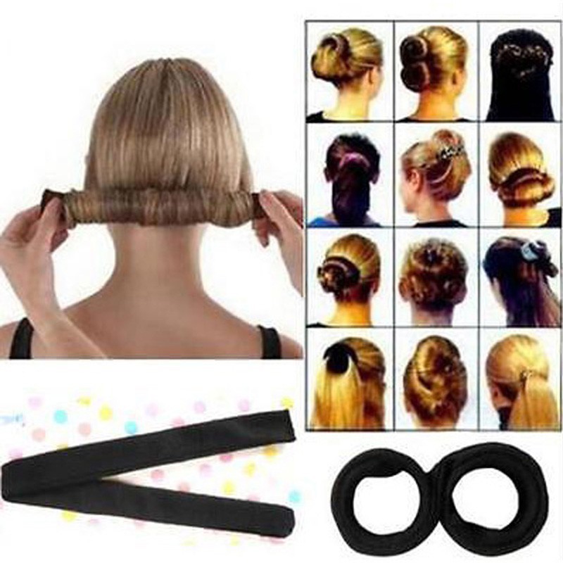 Cin20i 1pc Womens Hair Bun Updo Wrap Snap Fold Diy Hair Accessory