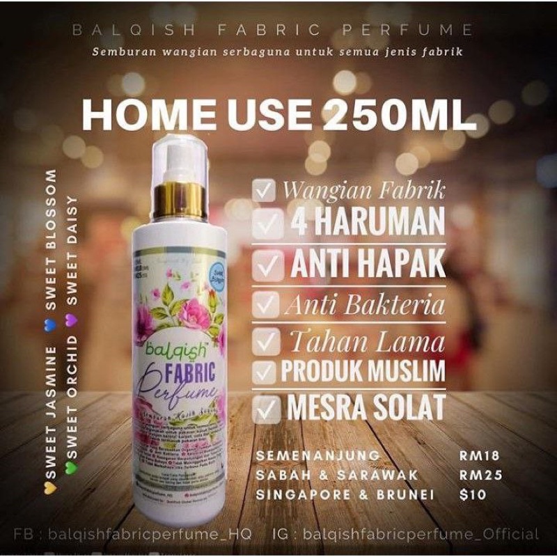 Balqish Fabric Perfume 250ml Shopee Singapore