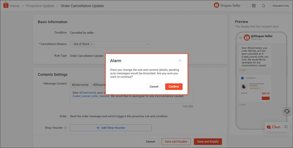 Filling in Proactive messages | SG Seller Education [Shopee]