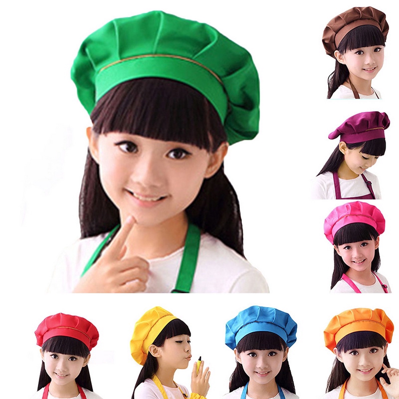 Kids Headwear Children's Chef Hat Boy Girl Kitchen Work Caps | Shopee  Singapore