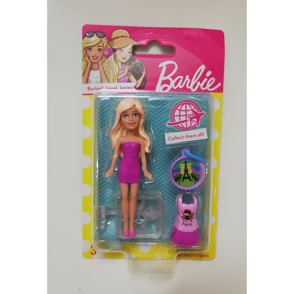 barbie travel series mini doll