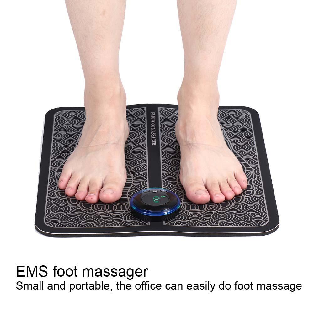 Electric EMS Foot Massage Pad Feet Acupuncture Stimulator Massager ...