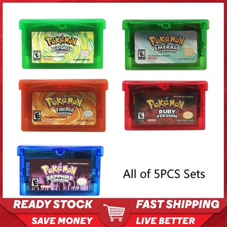[Ready To Ship] Fan Advance Gameboy Cartridge Game Card for Pokemon NDSL/GBC/GBM/GBA/SP