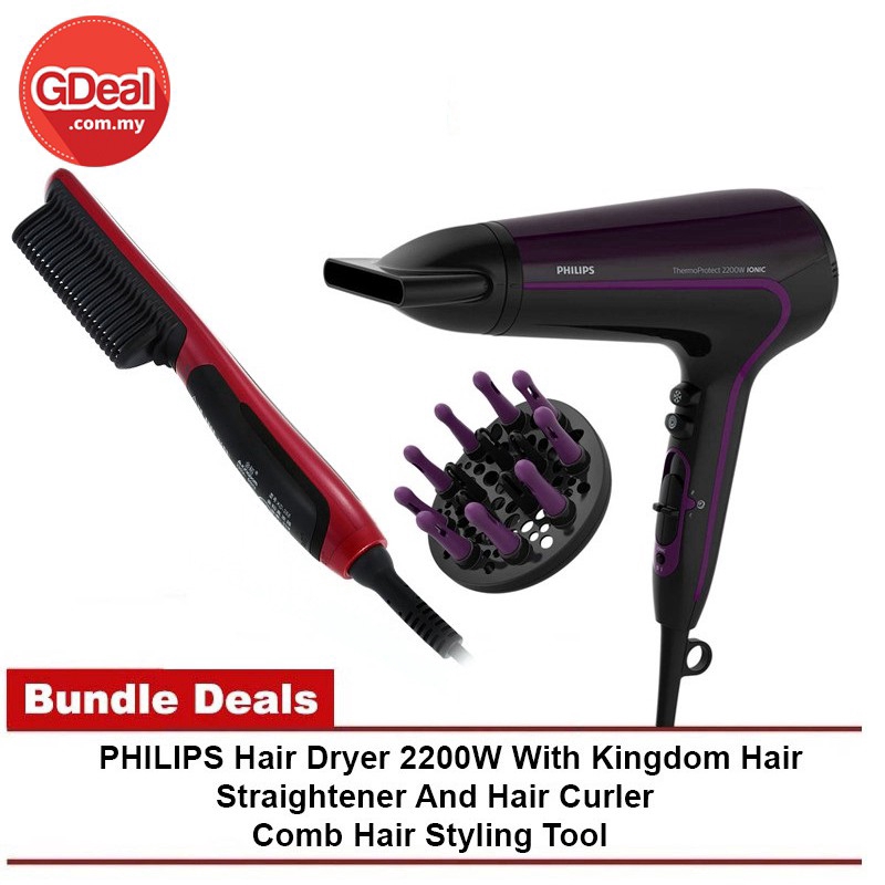 hair dryer straightener curler combo philips