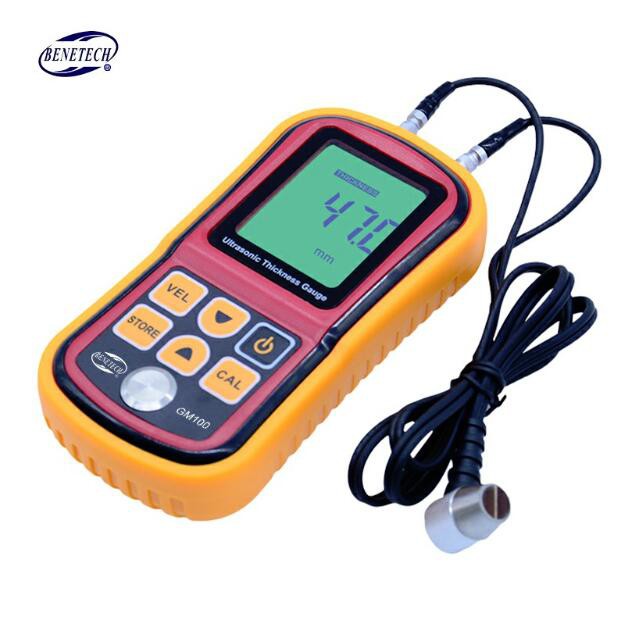 Ultrasonic Thickness Meter Tester Gauge Velocity 1.2~225mm Metal GM-100