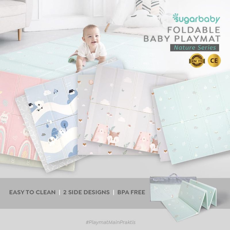 Sugarbaby foldable baby playmat Thick Folding baby Carpet Shopee