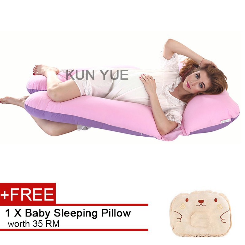 Premium Cotton U Shaped Maternity Pregnancy Pillow Nursing