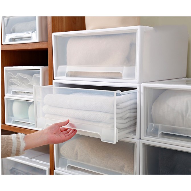 【SG Local Stock】Stacking Storage Box Drawer Plastic Container for ...