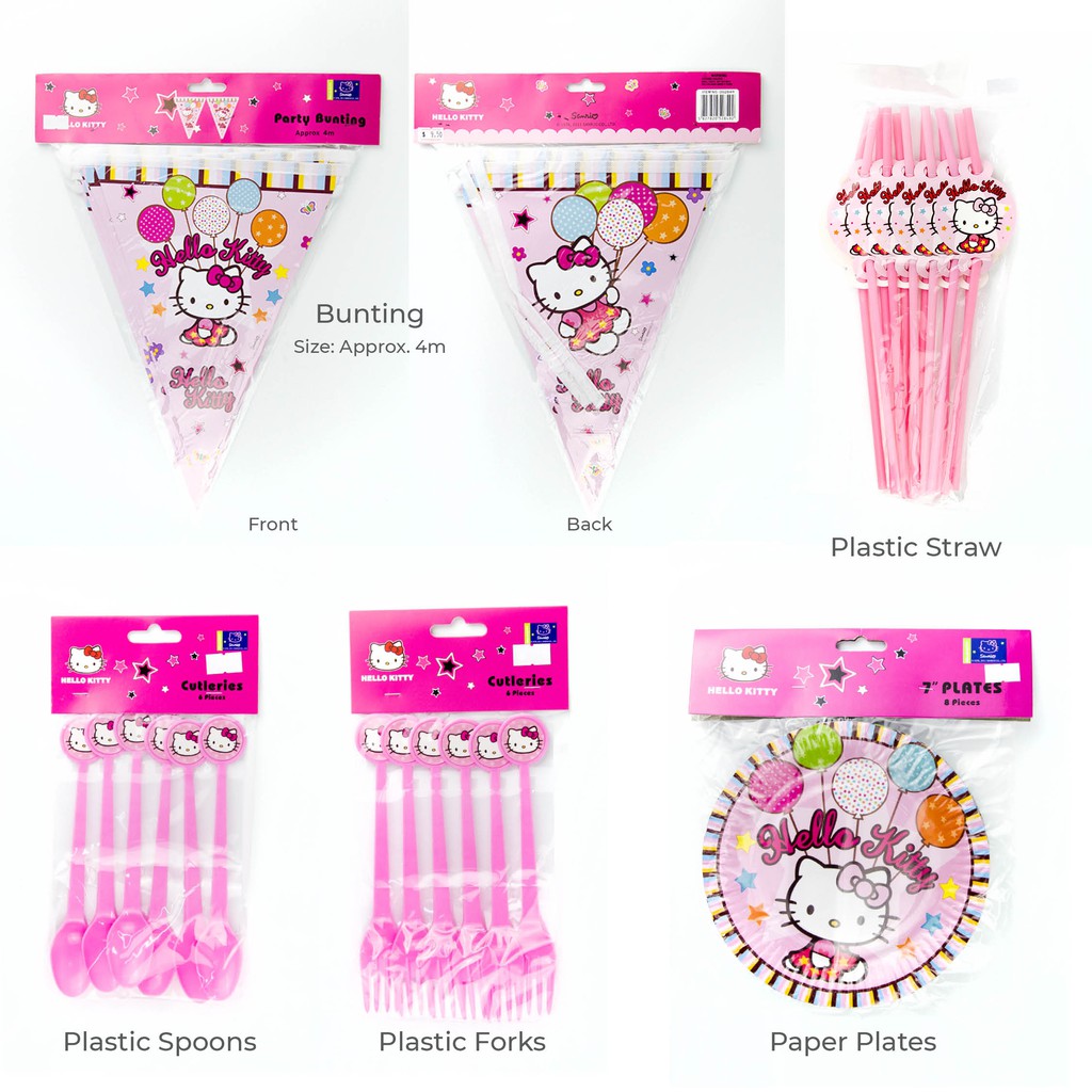 Beautiful Sanrio Hello Kitty Birthday Theme Party Supplies Decor Shopee Singapore