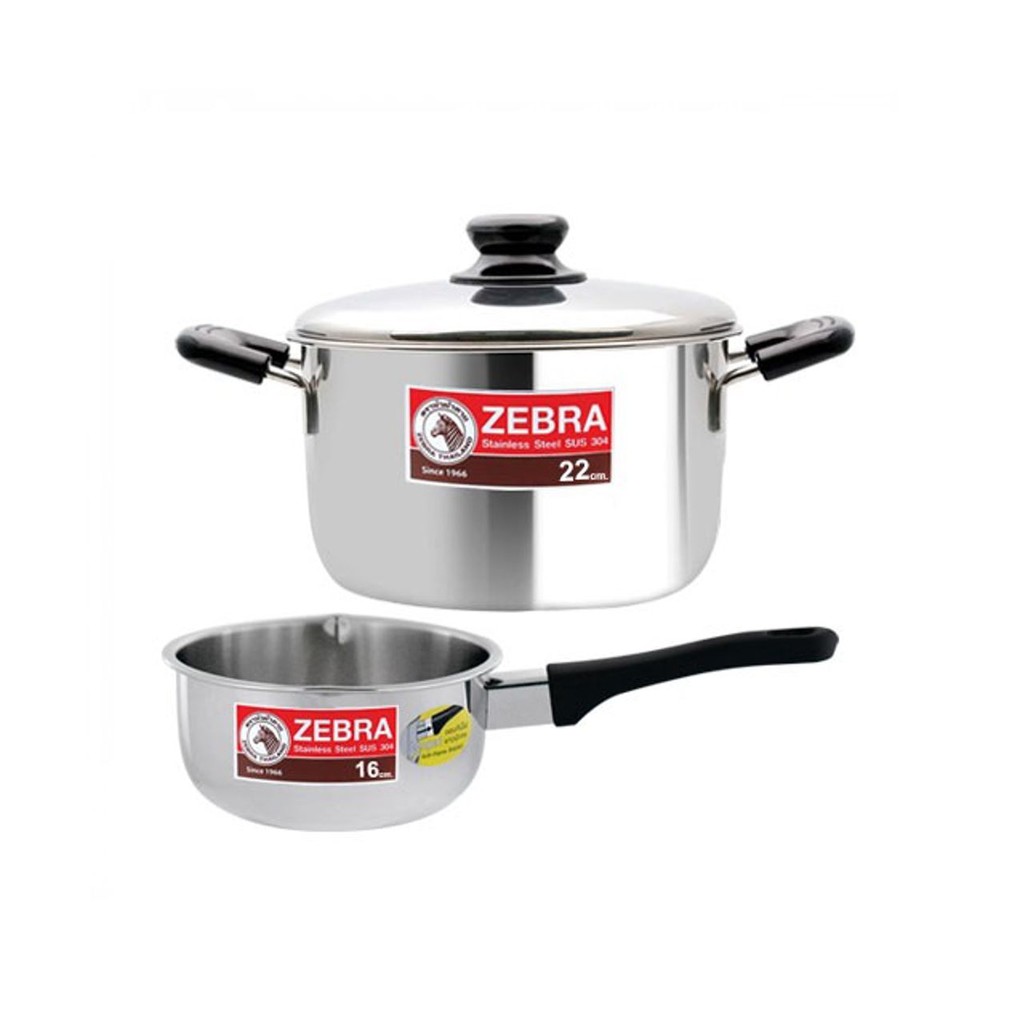 Zebra 16cm Japanese Style Sauce Pan & 22cm ''Buddy'' Sauce Pot Shopee