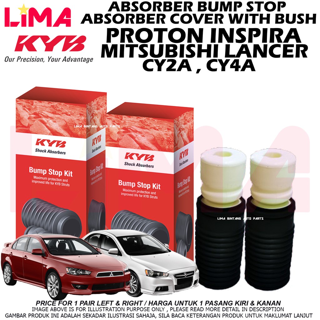 Proton Inspira Mitsubishi Lancer Gt Front Rear Absorber Dust Cover Protector With Bush Kayaba Kyb Original Shopee Singapore