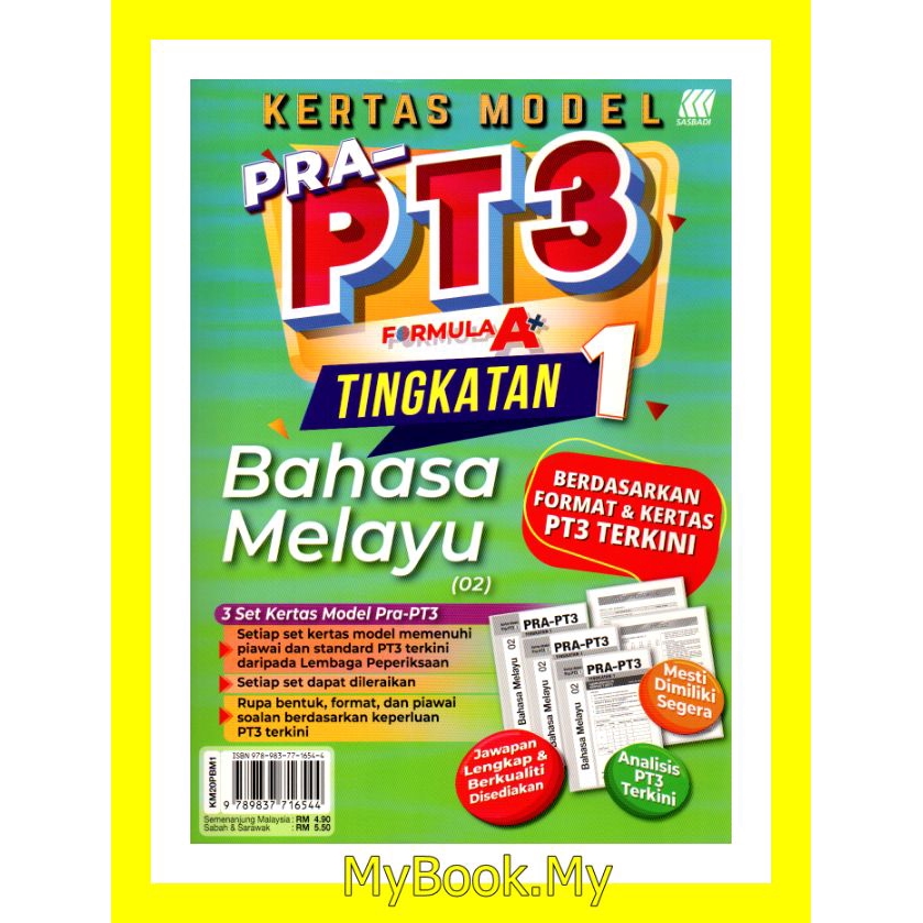 Myb Training Book Pre Model Paper Pt3 1 Language Of Melayu Sasbadi Shopee Singapore