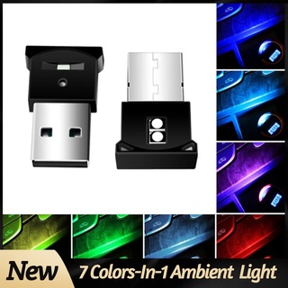7 Colors Mini USB Light LED Modeling Light Car Ambient Light Neon Interior Light Car Interior Decorative Car Light