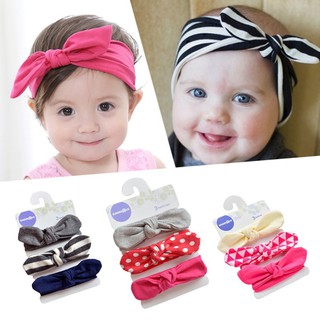 Pentagon 3pcs/set Baby Bow Hairband Headband Turban Knot Head Wrap #6
