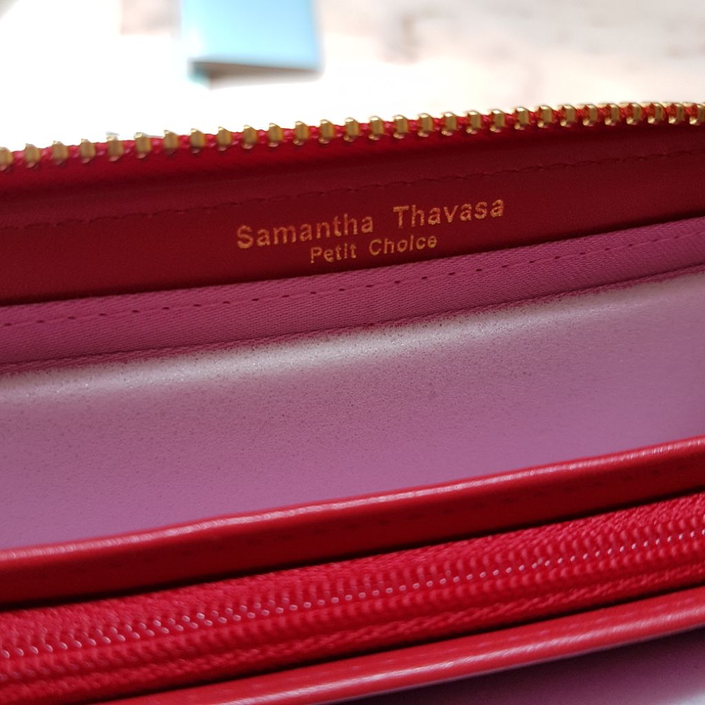 Samantha Thavasa Petit Choice Long Red Wallet Shopee Singapore