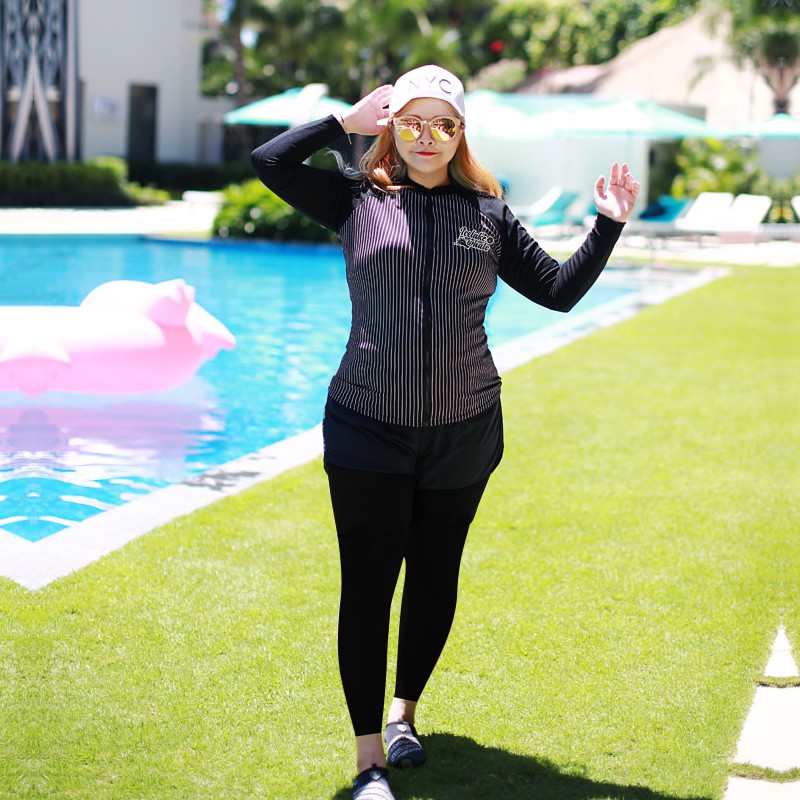 long sleeve rash guard womens plus size