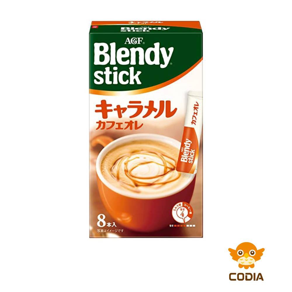 AGF Blendy Stick Caramel Cafe au Lait 8 Sticks (Made in Japan) (Direct