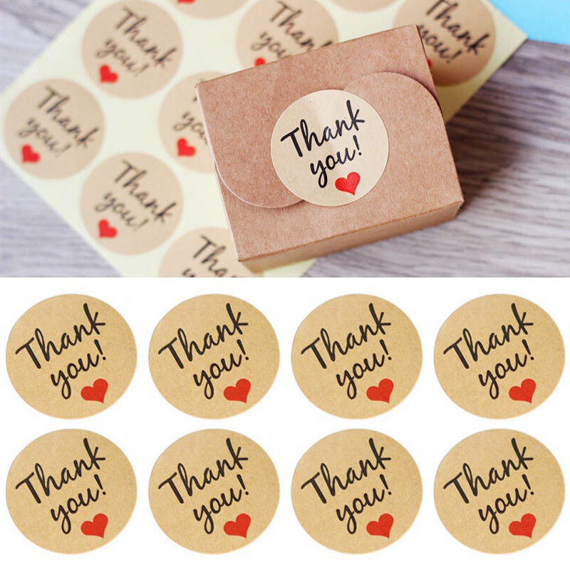 thank you card stickers