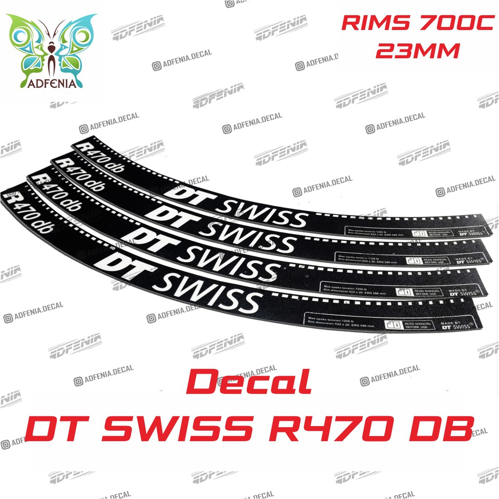 Decal Sticker Rims DT Swiss R470 DB 700c Shopee Singapore