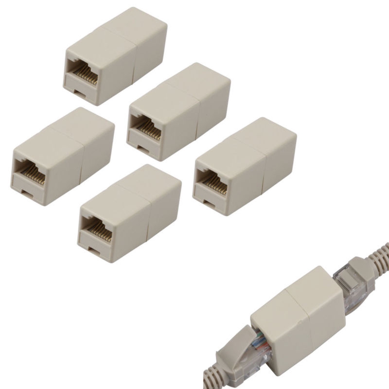 10pcs Lan Cable Joiner Coupler Connector Network RJ45 Cable