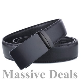 Image of Men Automatic Buckle Belt Business Leather Waist Belt