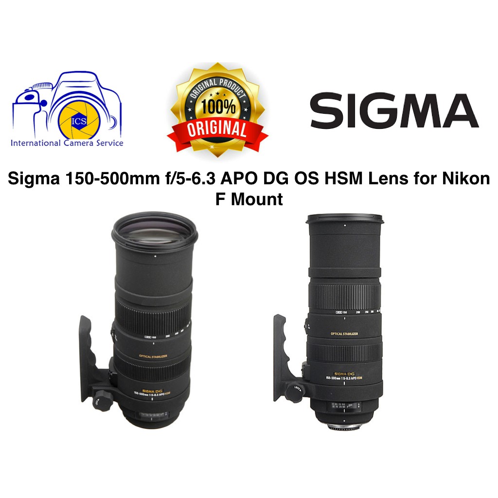 Sigma 150 500mm F 5 6 3 Apo Dg Os Hsm Lens For Nikon F Mount Stock Clearance Shopee Singapore