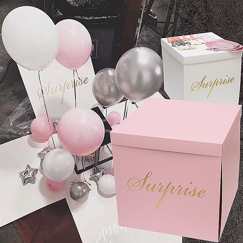 Tanabata Confession Balloon Surprise Box With Sound Birthday Gift Box Shopee Singapore