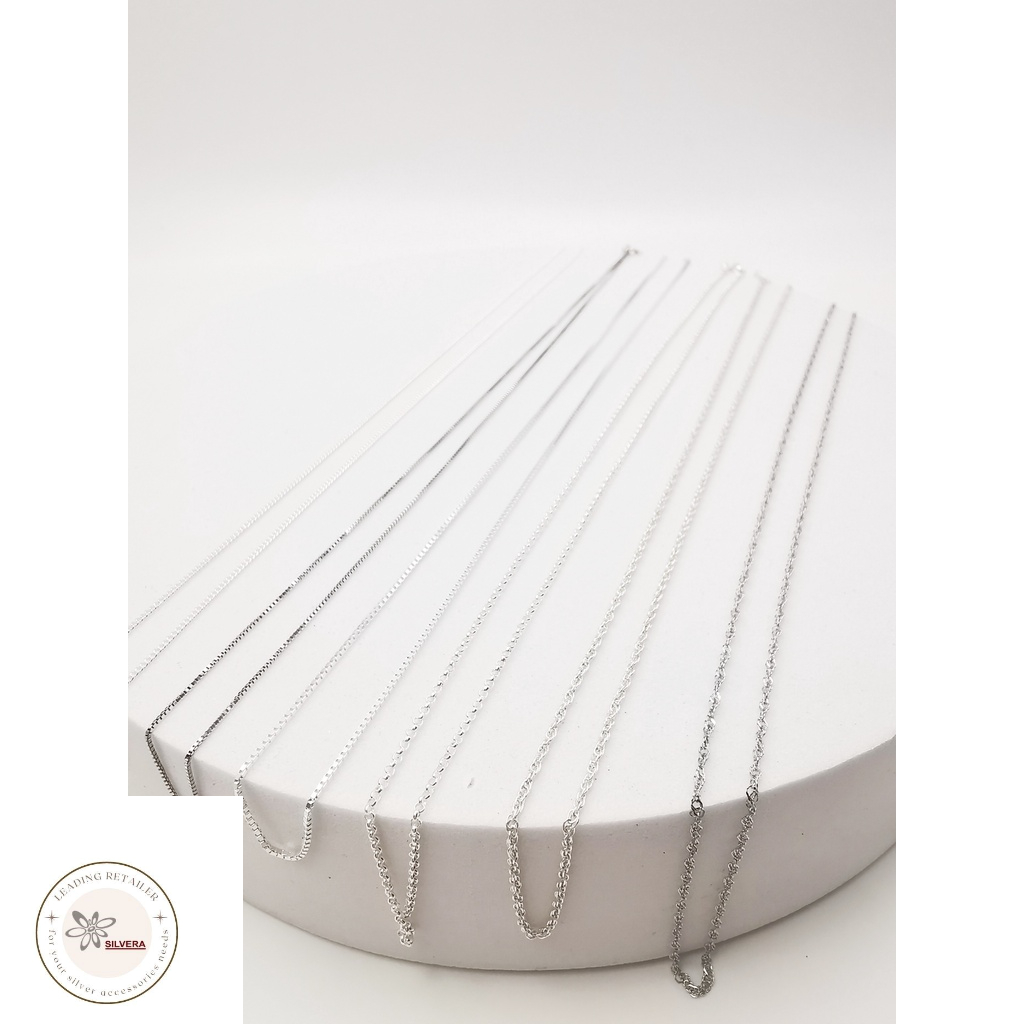 [READY STOCK] SILVERA 925 Female Silver chain 16 inch/40cm Shopee