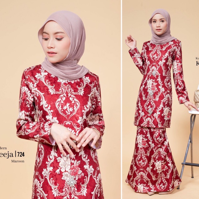  PLUS  SIZE  FREE SIZE  BAJU  KURUNG  MODEN CANTIK  MURAH 