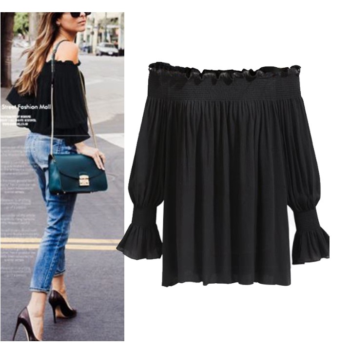 black off the shoulder top plus